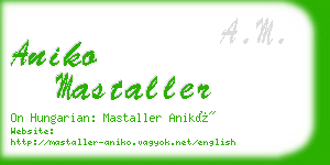 aniko mastaller business card